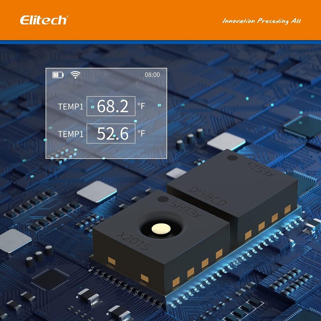 Elitech Temperature Data Logger Digital Recorder Wireless Remote Monitor Storage WiFi, RCW-600WIFI