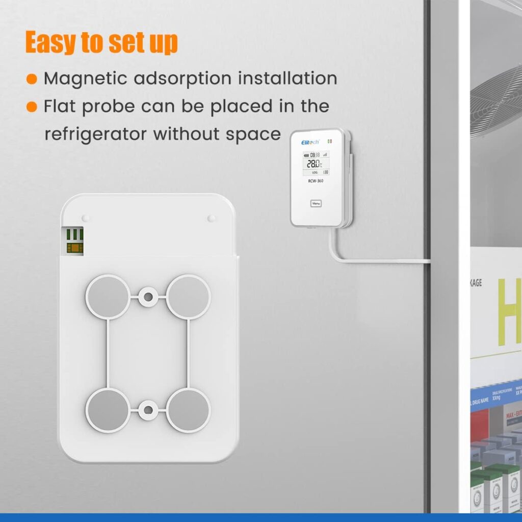 Elitech Temperature Data Logger Recorder SIM Card Cloud Data Storage External Sensor, RCW-360-TE (2G)