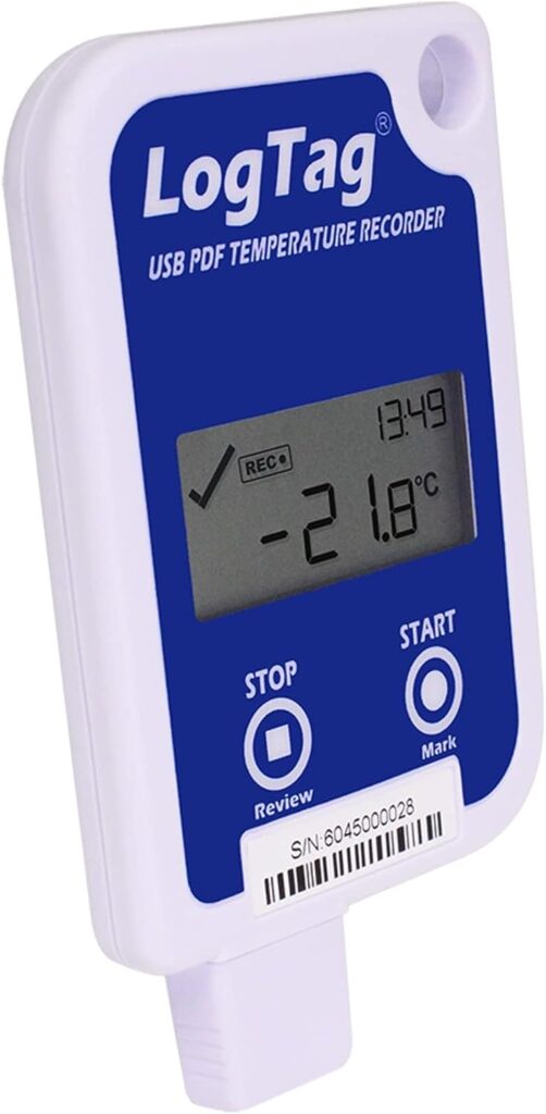 LogTag UTRID-16 Multi-use Temperature Recorder, with Display, 16,000 Readings, 6-Month Battery, Range of -30°C to +60°C (-22°F to +140°F)