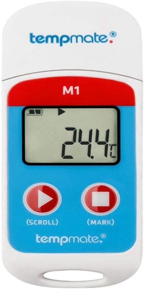 Multi-Use Temperature Data Logger Used for Shipping Container Along with Calibration Certificate by Tempmate - Model: M1 (Range: -22°F to 158°F)