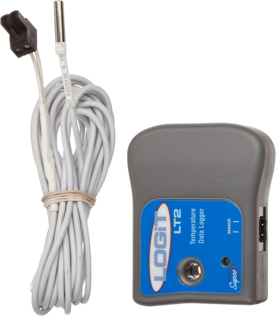 Supco LT2 LOGiT Temperature Data Logger, 3 Length x 2-1/2 Width x 1-3/32 Height