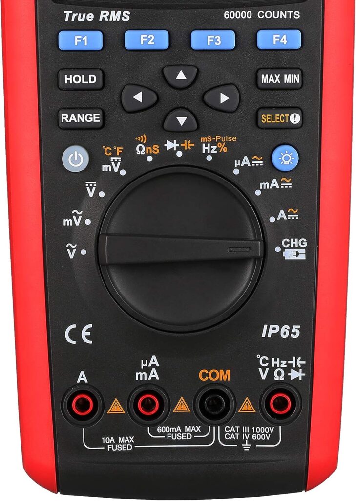 UNI-T True RMS Data Logging Multimeter UT181A with Dual Temperature Measurement Low Pass Filter nS Conductance Trend Capture AC DC Voltage Current Ohm Admittance Capacitance Frequency 60,000 Counts