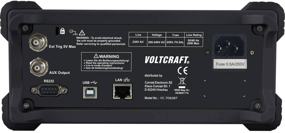 VOLTCRAFT VC-7060BT Table Multimeter Digital Data Logger CAT I 1000 V, CAT II 600 V Display (Counts): 60000