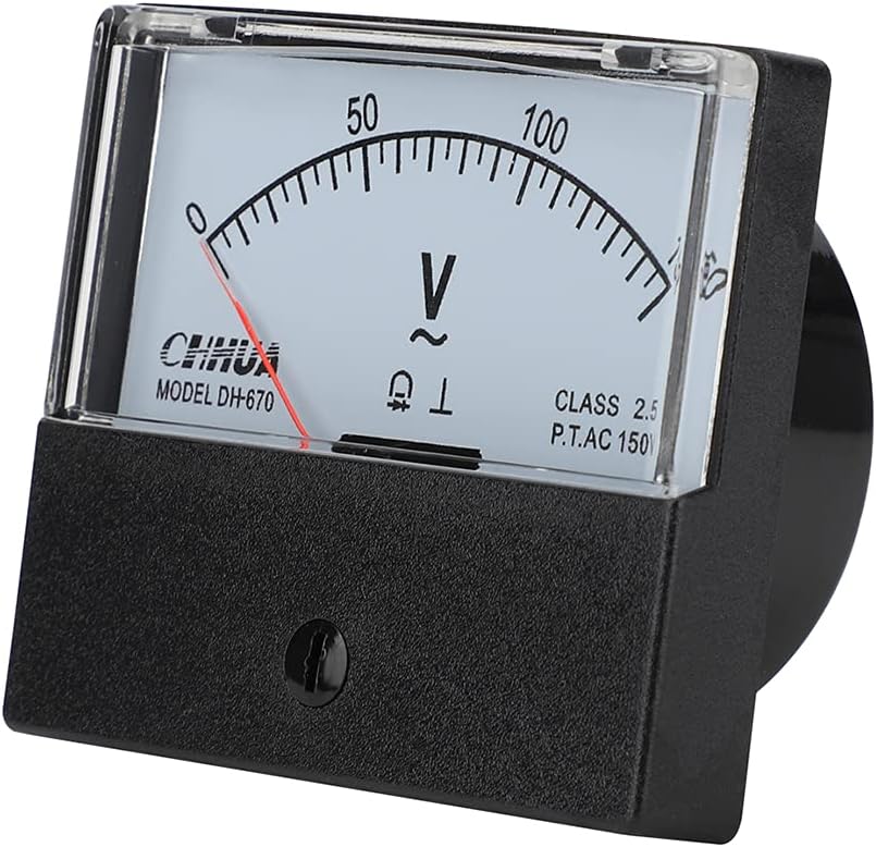 CHHUA Analog Voltmeter DH-670 AC 0-150V Panel Volt Meter Gauge Voltage Tester for Circuit Testing Mechanical Equipment