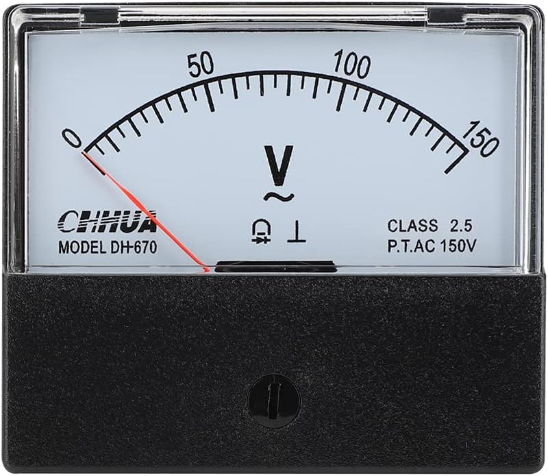 CHHUA Analog Voltmeter DH-670 AC 0-150V Panel Volt Meter Gauge Voltage Tester for Circuit Testing Mechanical Equipment