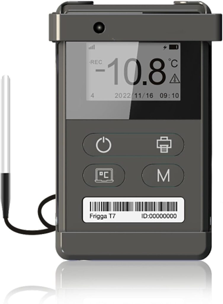 Frigga 4G/5G Real-time Wireless Temperature Data Logger Multi-Use 50000 Points with External Sensor Remote Digital Temperature Monitor High Accuracy Reusable  Rechargeable,T71