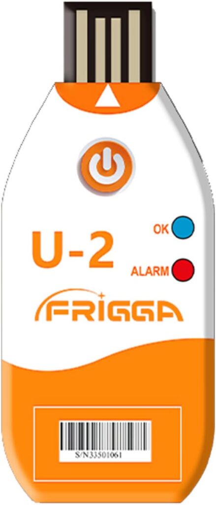 Frigga USB Temperature Data Logger Single Use Temperature Recorder 100 Days High Accuracy Thermometer Monitor 14400 Points with PDF CSV Report,U2