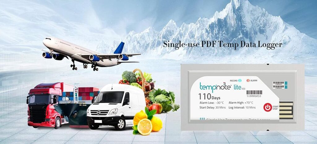 Single Use Temperature Data Logger (Range: -22°F to 158°F) for Vaccine Box, Pharma, Food Industry, Fishery, Cosmetics, Chemicals, Hatchery Model: Tempnote Lite V2.0