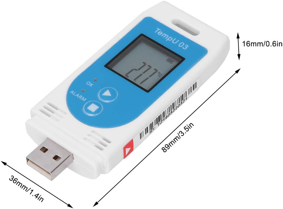 Temperature Recorder Temperature Logger LCD USB Temperature and Humidity Data Logger PDF GSP Datalogger Recorder