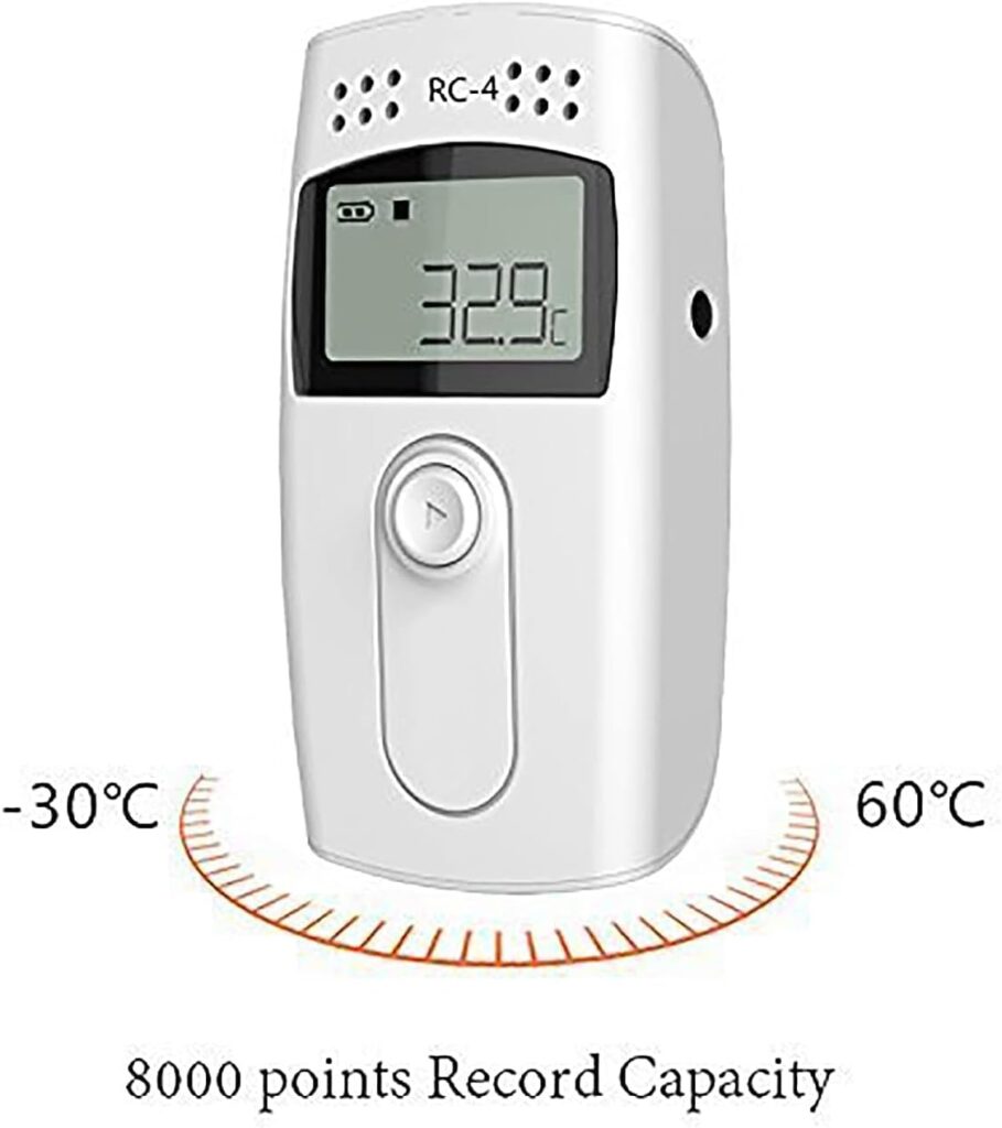 OBEST RC-4 Temperature Data Logger Recorder, USB IP67 Water-Proof Design Thermometer with External Temperature Sensors (2 Packs)