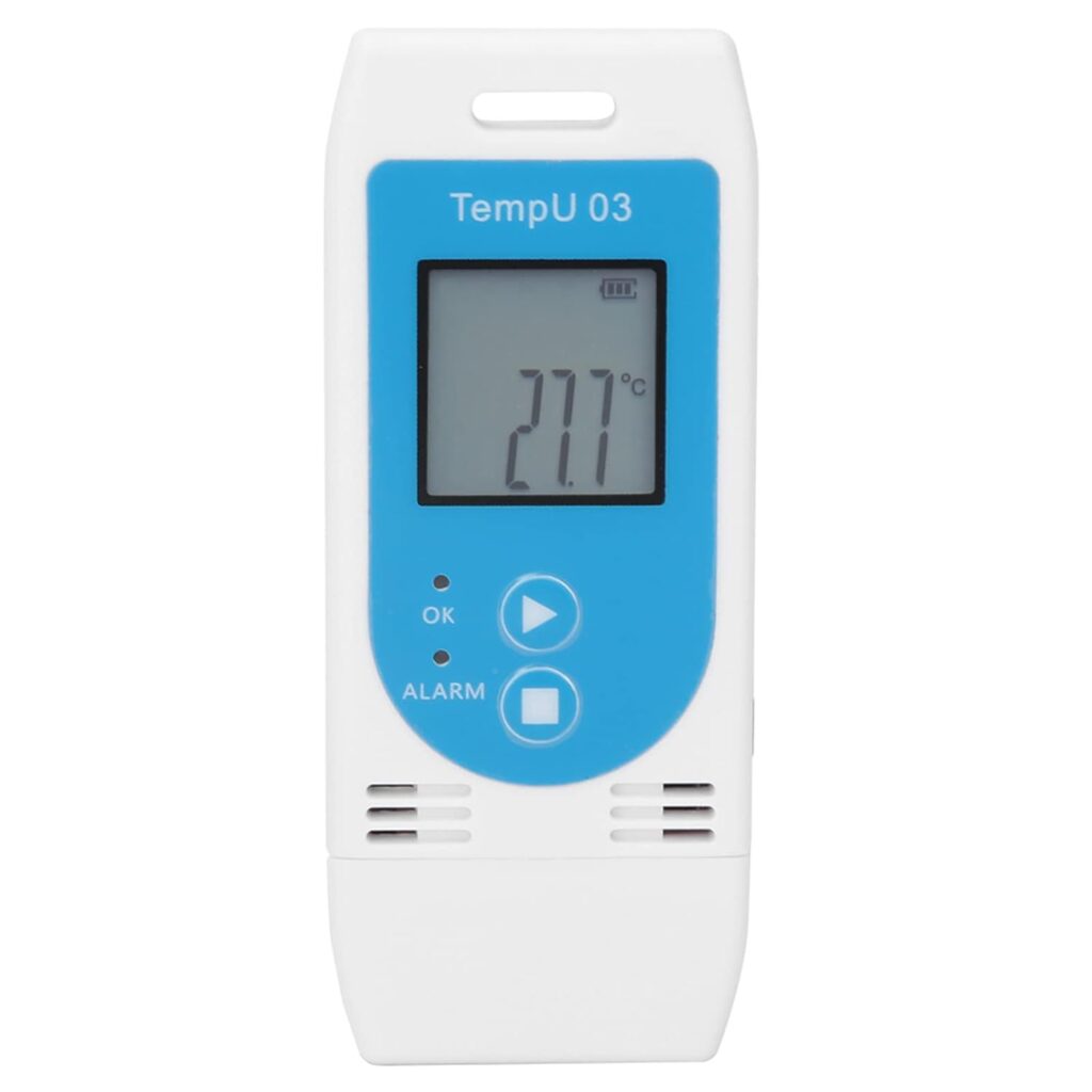 Temperature and Humidity Data Logger, USB Temperature Data Logger LCD Temperature and Humidity Data Logger Reusable Recorder, Industrial Data Loggers