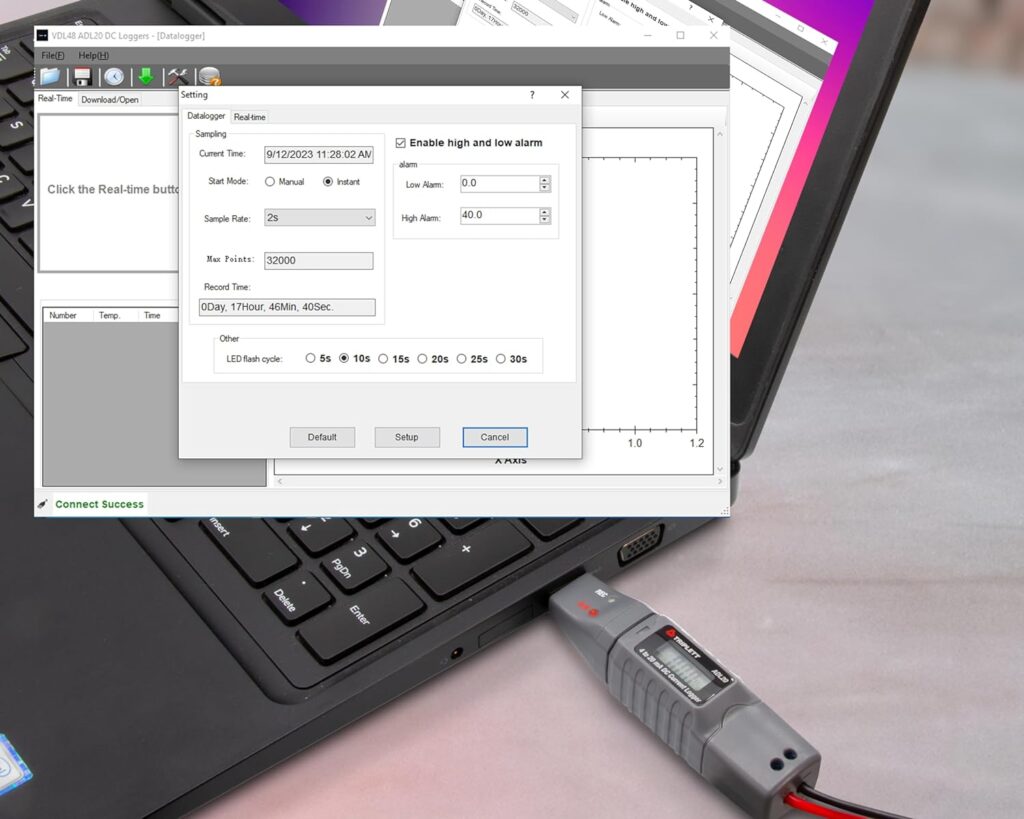 Triplett ADL20 4 to 20mA DC Current USB Datalogger - Monitors Single Channel 4-20mA Current Loops