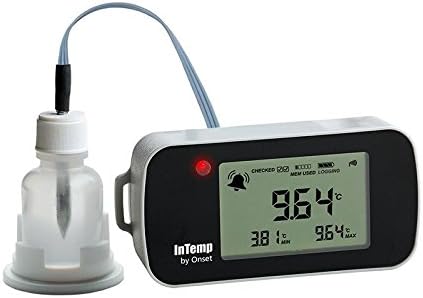 InTemp CX402-VFC205 VFC Vaccine Monitoring Bluetooth Temperature Data Logger w/ 5 ml Glycol Bottle and 2 Meter Sensor Length