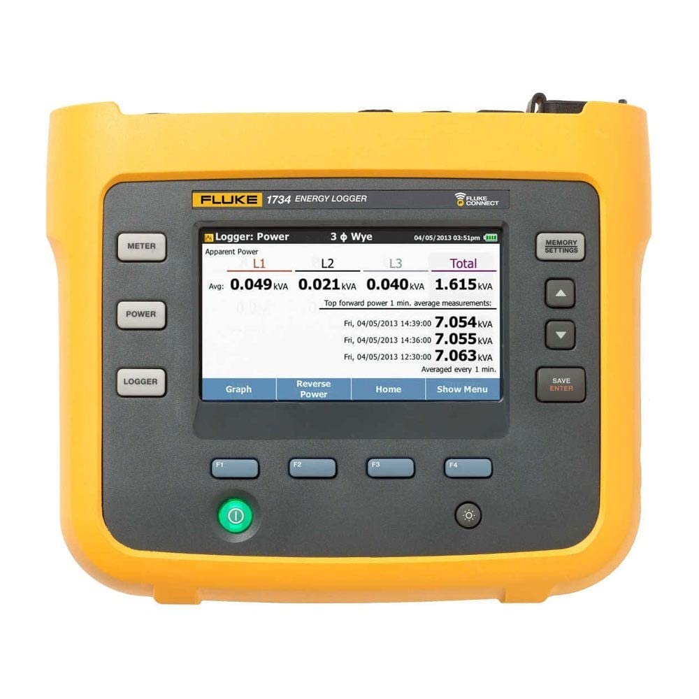 Fluke 1734/EUS Measure and Log Three Phase AC Power and Energy 4706594