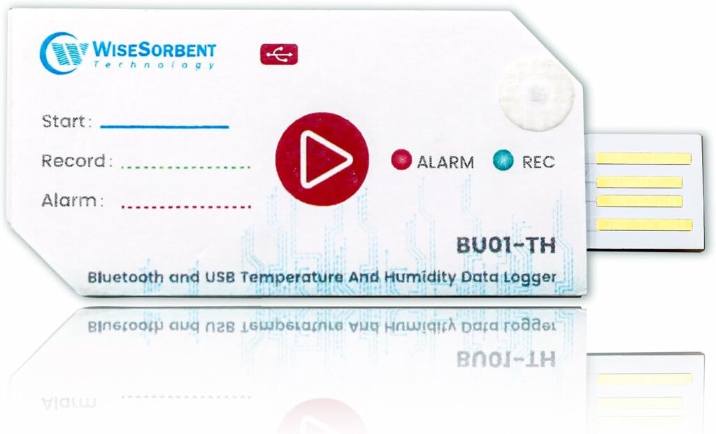 1 Pack Temp/RH Data Logger Records with PDF Report, USB, Bluetooth  App Temperature Humidity Recorder with PDF Report, 120 Days for 32000 Points