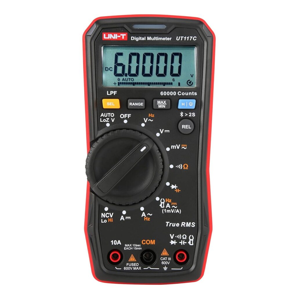 UT117C High-Precision True RMS Digital Multimeter with AC/DC 600V Voltage, Capacitance,Resistance,Frequency Measurement