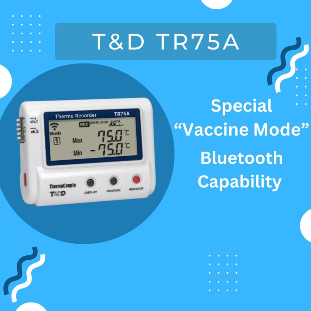 TD TR75A Temperature Logger: Extreme Temperature Monitoring from -199 to 1760°C with Thermocouple Compatibility (Probe Not Included)