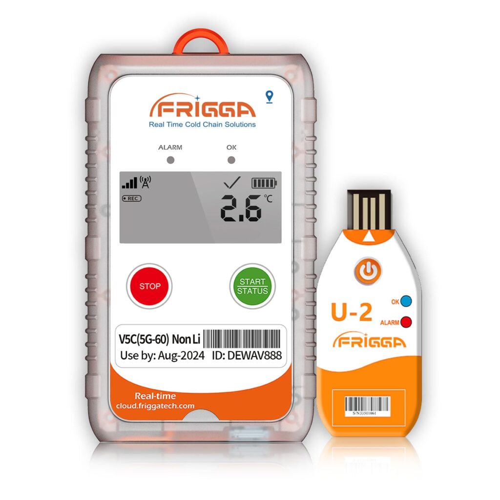 Frigga Single Use Temperature Humidity Logger Real-Time Non Li V5C  USB Data Logger U2